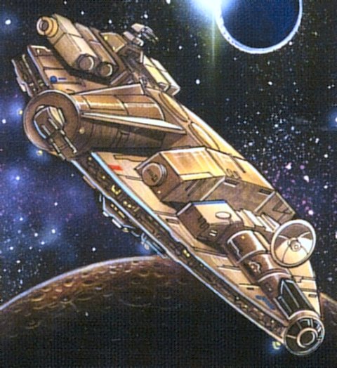 · "Barloz-class"· Artist: Christina Wald· Source: "STAR WARS - Lords of the Expanse " color card· Publisher: West End Games®