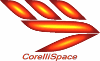 · CorelliSpace Corporate Logo· Artwork by: Frank V Bonura