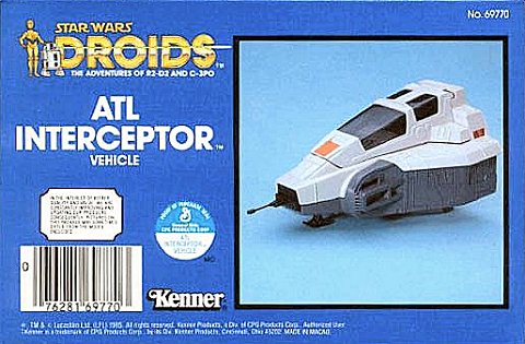· ATL Interceptor™· Stock Number: 69770· Side of box· Manufactured by: Kenner®