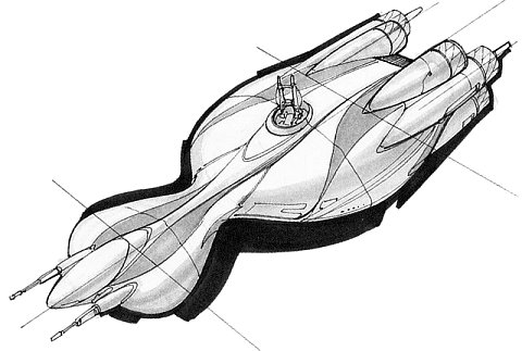· Guri's Stinger· Artist: Doug Chiang· Source: “The Essential guide to Vehicles and Vessels”· page 58· Publisher: DEL REY Books®